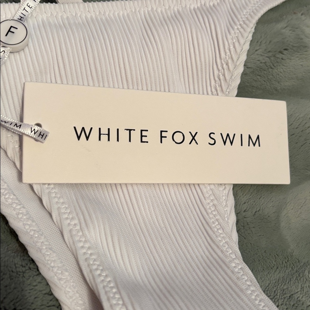 White Fox Boutique White Ribbed Bikini - Picture 2 of 11